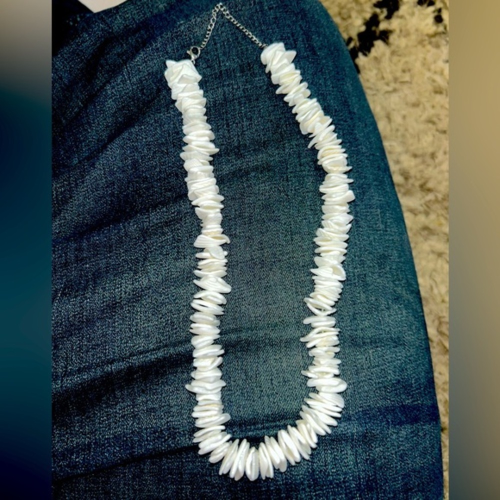 Beach Style Summer Casual White Chip Necklace